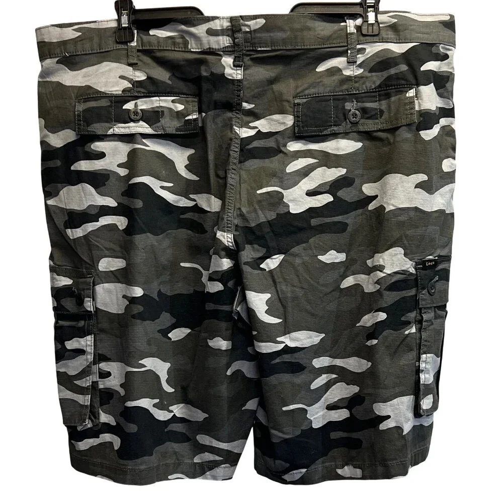 Lee Mens Black Camouflage Cargo Shorts Size 44 Cotton Spandex Blend - Picture 2 of 4
